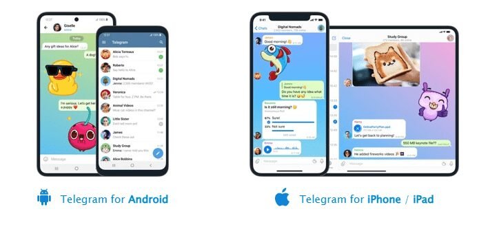 Telegram account from mobile stores